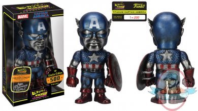 Marvel Titanium Captain America Premium Hikari Sofubi Figure Funko