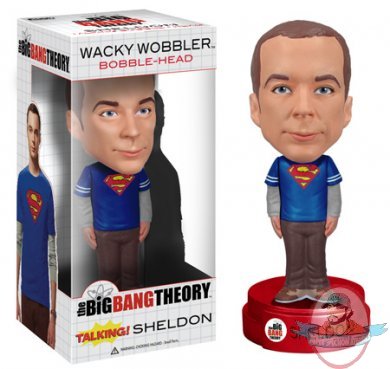The Big bang Theory Sheldon Superman Talking Wacky Wobbler by Funko
