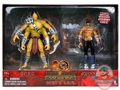 Mortal Kombat Goro's Lair Goro and Bloody Johnny Cage by Jazwares