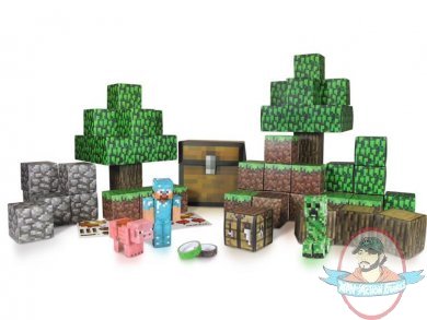 Minecraft Papercraft Overworld Deluxe Set by Jazzwares
