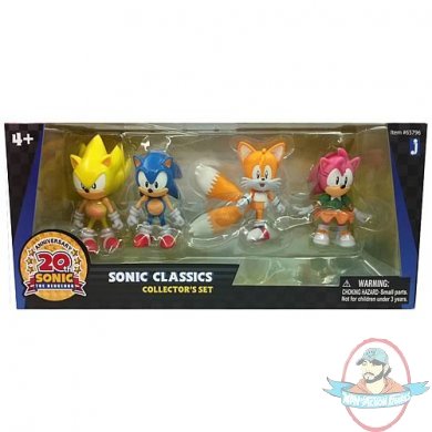 Sonic the Hedgehog 20th Anniversary Classic Figure 4-Pack by Jazwares