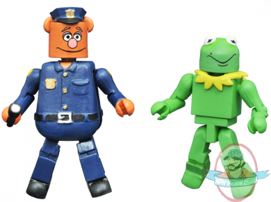 The Muppets Minimates Series 3  Kermit & Patrol Bear Fozzie Diamond