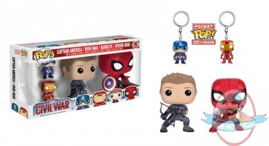 Pop! Marvel Captain America/Iron Man/Hawkeye/Spider-Man Funko