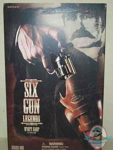 Sideshow Six Gun Legends Wyatt Earp 12" Figure Doll New in box nib wild west 