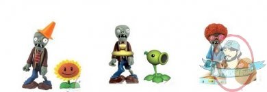Plants Vs Zombies 3 inch Set of 3 Figures by Jazwares