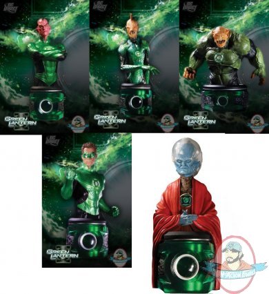 Green Lantern Movie Set of 5 Bust Kilowog Hal Jordan Guardian Tomar Re