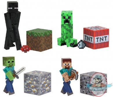 Minecraft 3 "inch Core Set of 4 Figures by Jazwares