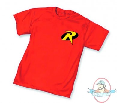 New DC Comics Batman and Robin Logo T-Shirt Red XL