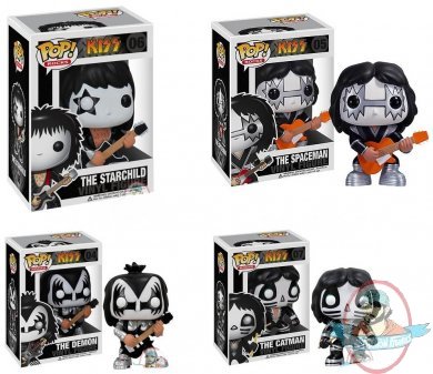 KISS POP! Rock Set of 4 Vinyl Figures by Funko