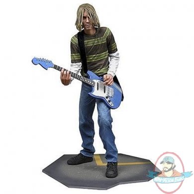 Kurt Cobain 7 inch Action Figure with Skyblue Guitar by NECA