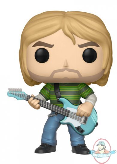 Pop! Rocks Series 3 Kurt Cobain in Striped Shirt Vinyl Figure by Funko
