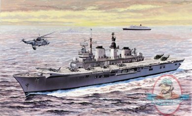 1/700 H.M.S. Invincible Light Aircraft Carrier Falklands War 