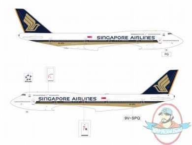 1/400 Singapore Airlines B747-400 - 9V-SPQ New Title Retirement 2012
