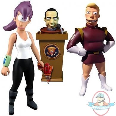 Futurama Series 2 Leela and Zapp Brannigan Figure 6" 