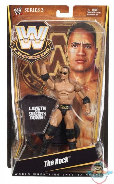WWE Legends Series 3 The Rock Dwayne Johnson by Mattel