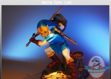 Legends of Zelda: Zora Tunic (Water) blue Link Statue