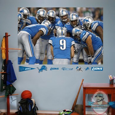 Lions Huddle  In Your Face Mural Detroit Lions  NFL