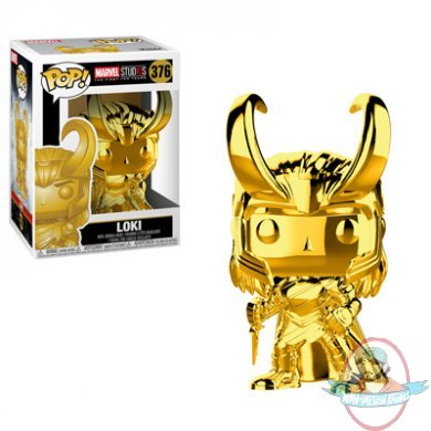 Pop! Marvel Studios 10 Loki Chrome #376 Vinyl Figure by Funko 