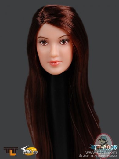  1/6 Scale Action Figure Female Head With  Long Straight Red Hairstyle