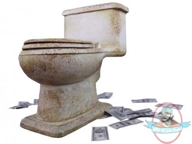 1/6 Scale Toilet & Dollar Bill Set By Loading Toys