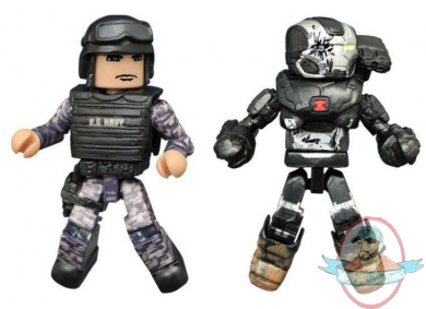 Marvel Minimates Series 66 Battle Damaged War Machine/Guard Civil War