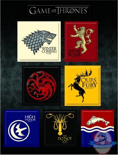 Game of Thrones House Sigil Magnet Set by Dark Horse