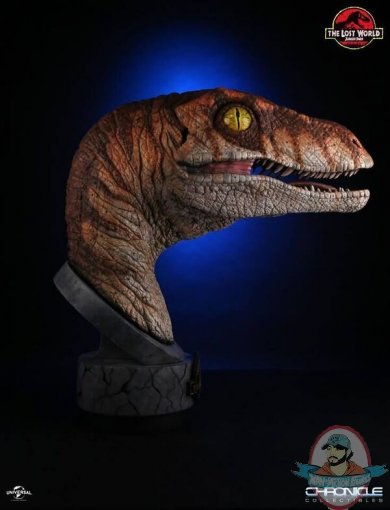 1:1 Jurassic Park The Lost World Male Raptor Bust 