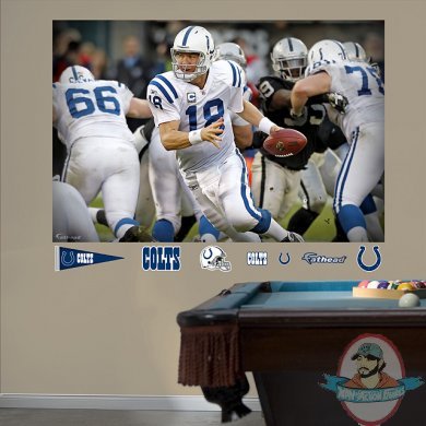 Peyton Manning Rollout In Your Face Mural Indianapolis Colts NFL