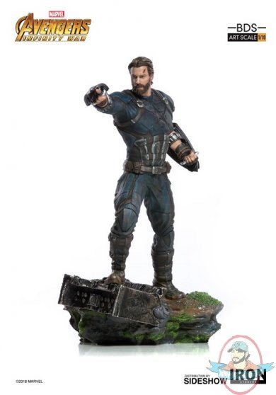 Avengers: Infinity War Captain America Art Scale 1:10 Diorama Used