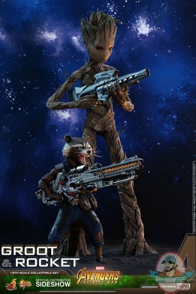 1/6 Avengers: Infinity War Groot and Rocket MMS 476 Hot Toys 903423