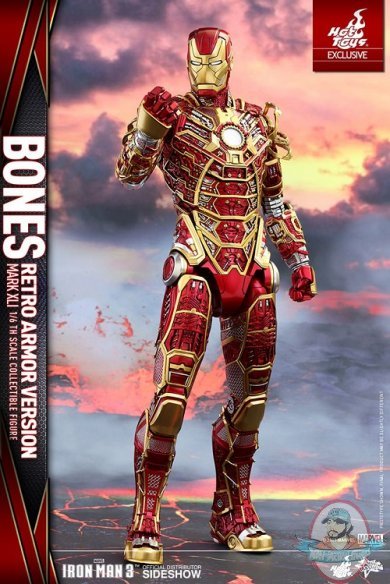 SDCC 1/6 Iron Man 3 Iron Man Mark XLI Bones Retro MMS Hot Toys 902963