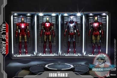 1/6 Scale Iron Man 3 Hall of Armor Set of 4 Hot Toys 904264