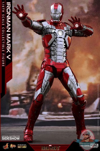 1/6 Iron Man Mark V Diecast Movie Masterpiece Series Hot Toys 902942