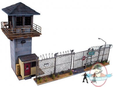 Walking Dead Tv Building Set Level 12 Prison Tower & Gate McFarlane