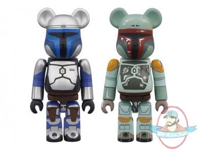 Star Wars Bearbrick Jango Fett & Boba Fett Bearbrick Set by Medicom