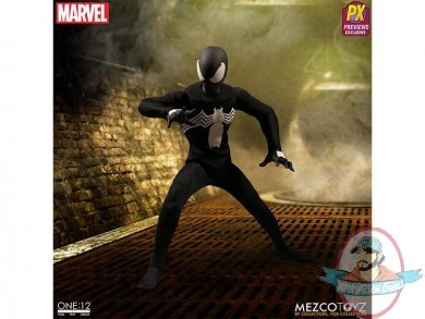 The One:12 Collective Marvel Spider-Man Black Version PX Figure Mezco