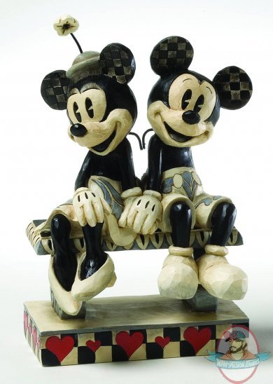  Disney Traditions B&W Mickey Minnie Duo Figurine by Enesco