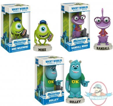 Disney Monsters University Set of 3 Wacky Wobbler Figure by Funko