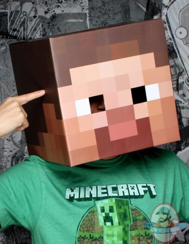 Minecraft Steve Head Costume Disguise Cosplay by Jinx