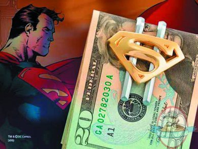 Superman Shield Gold-Plated Money Clip