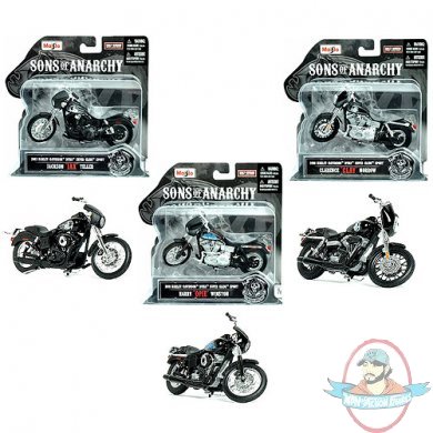 Sons of Anarchy 1:18 Scale Die-Cast Motorcycle Vehicle Set of 3 Maisto