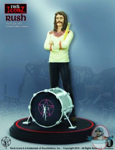 Rock Iconz Rush Neil Peart Limited Edition Statue by Knucklebonz