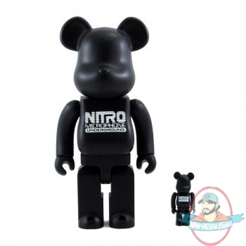 Nitro Microphone Underground Bearbrick Set 400% & 100% by Medicom