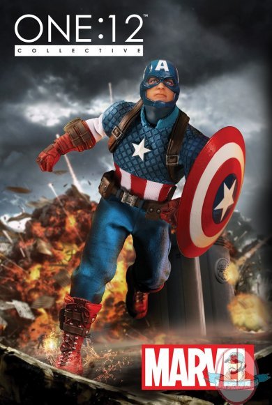 The One:12 Collective Marvel Captain America Figure by Mezco