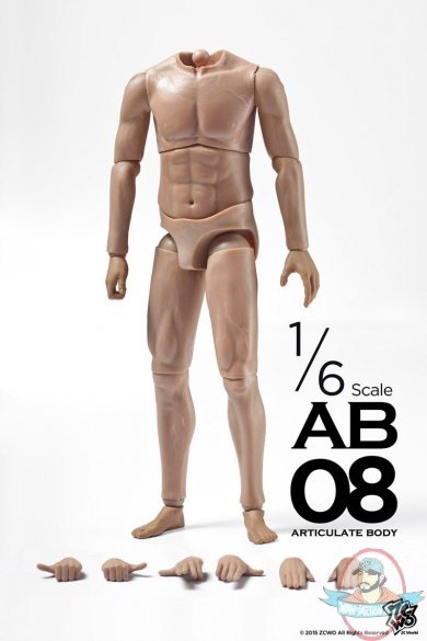 1:6 Scale Figure Muscular Articulate Body AB08 ZC-187 Zc World