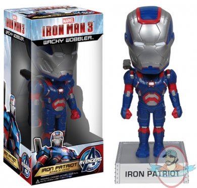 Marvel Iron Man 3 Iron Patriot Wacky Wobblers BobbleHead Funko 