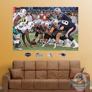 Patriots-Dolphins Line of Scrimmage Mural New England Patriots  NFL