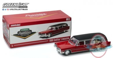 1:18 Precision Collection 1966 Cadillac S&S Limousine Red Greenlight