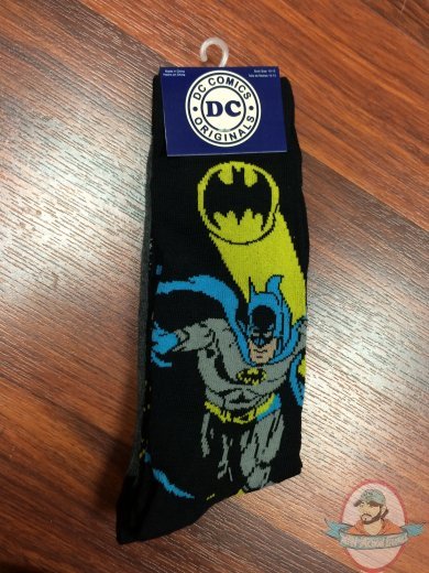 DC Mens Crew 2 Pack Batman Socks DCX0083MC2 Black