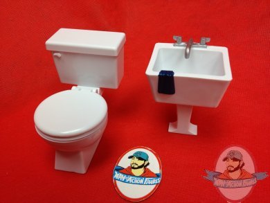 WWE Wrestling Toilet & Sink Set for 6 - 7 inch Figures